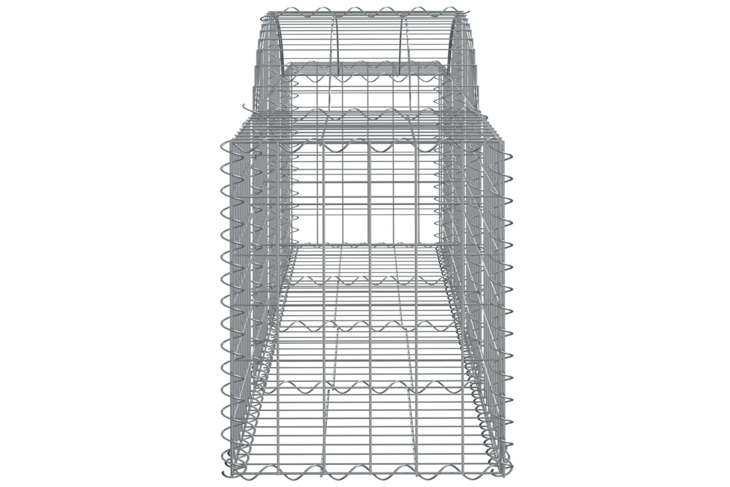 vidaXL 153493 Arched Gabion Basket 200x50x60/80cm Galvanised Iron-3