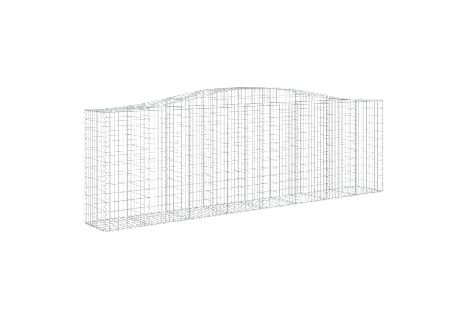 vidaXL 3145973 Arched Gabion Baskets 6 Pcs 400x50x120/140cm Galvanised Iron-2
