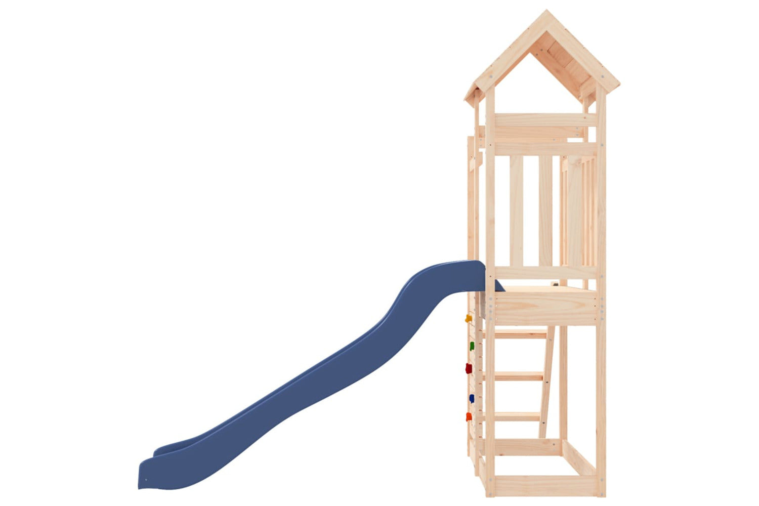 Vidaxl 3155888 Playhouse With Slide Rockwall Solid Wood Pine-6
