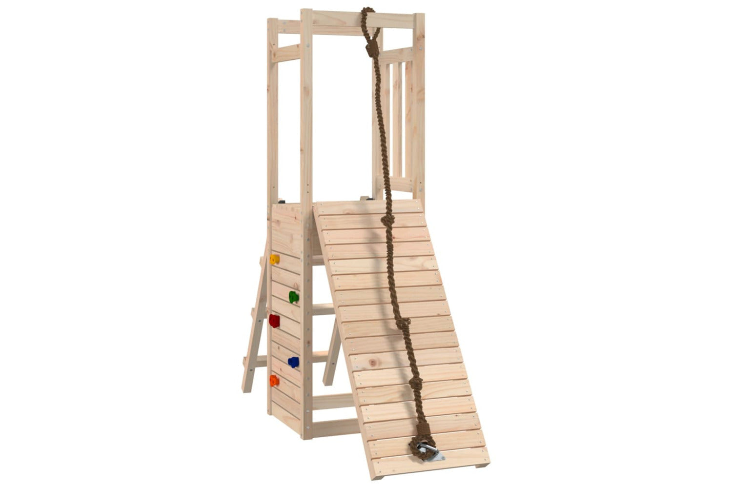 Vidaxl 3155915 Playhouse With Climbing Wall Solid Wood Pine-2