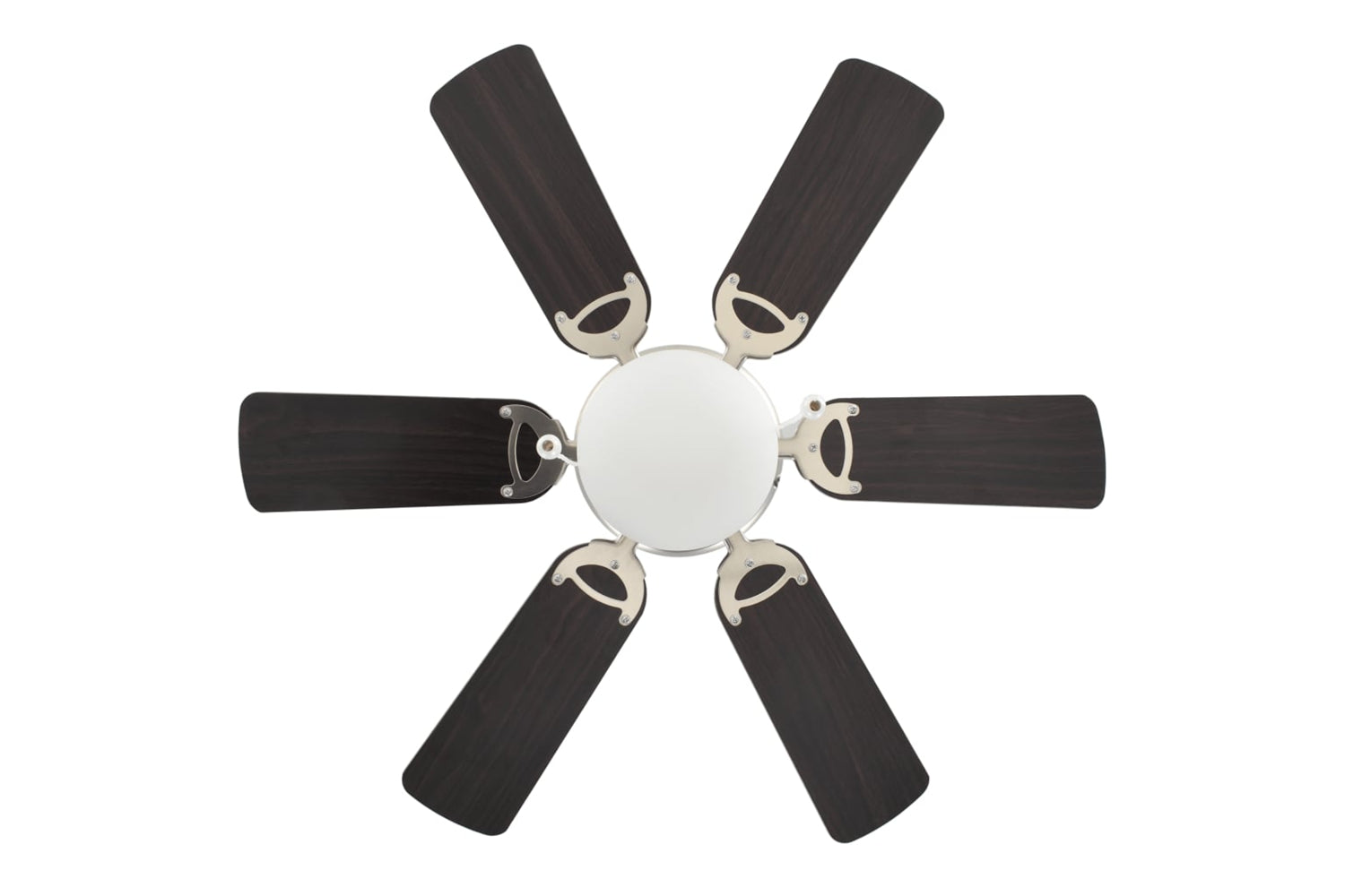 vidaXL 50537 Ornate Ceiling Fan With Light 82cm Dark Brown-3