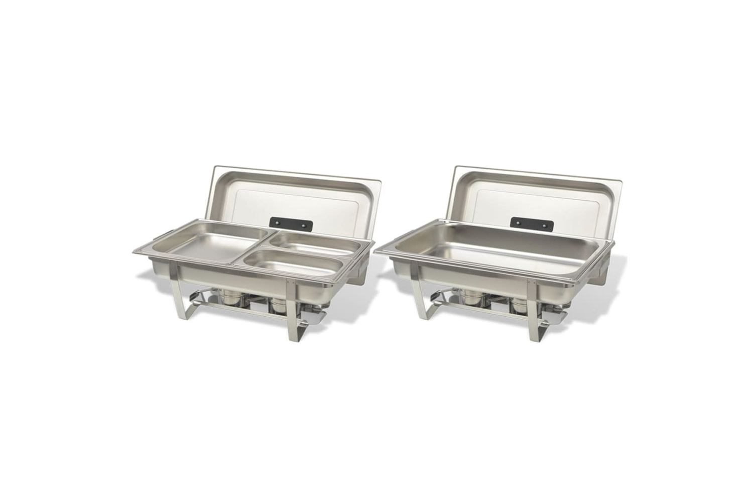 Vidaxl 50528 2 Piece Chafing Dish Set Stainless Steel-3