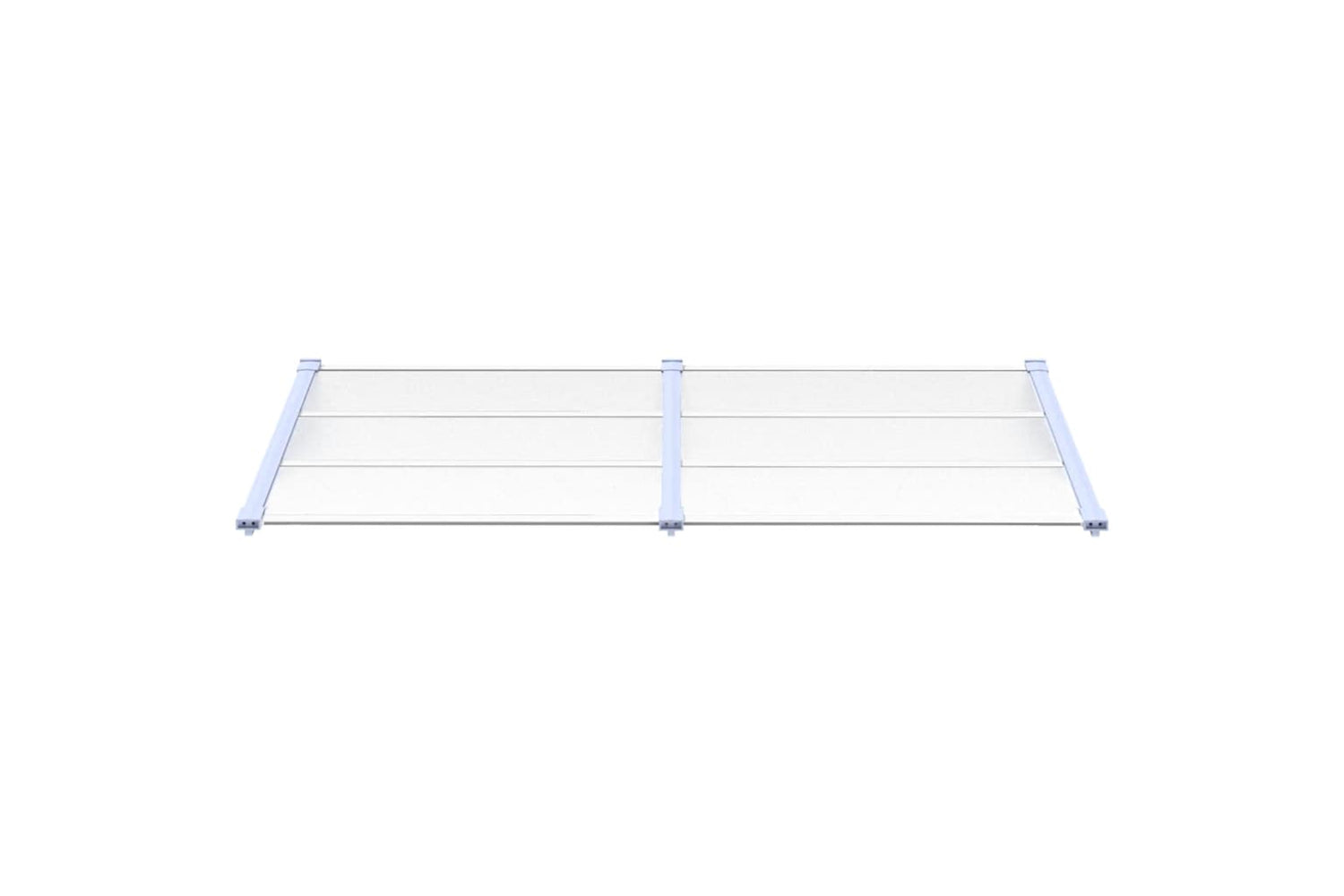 Vidaxl Door Canopy Grey And Transparent 199x90 Cm Polycarbonate-2