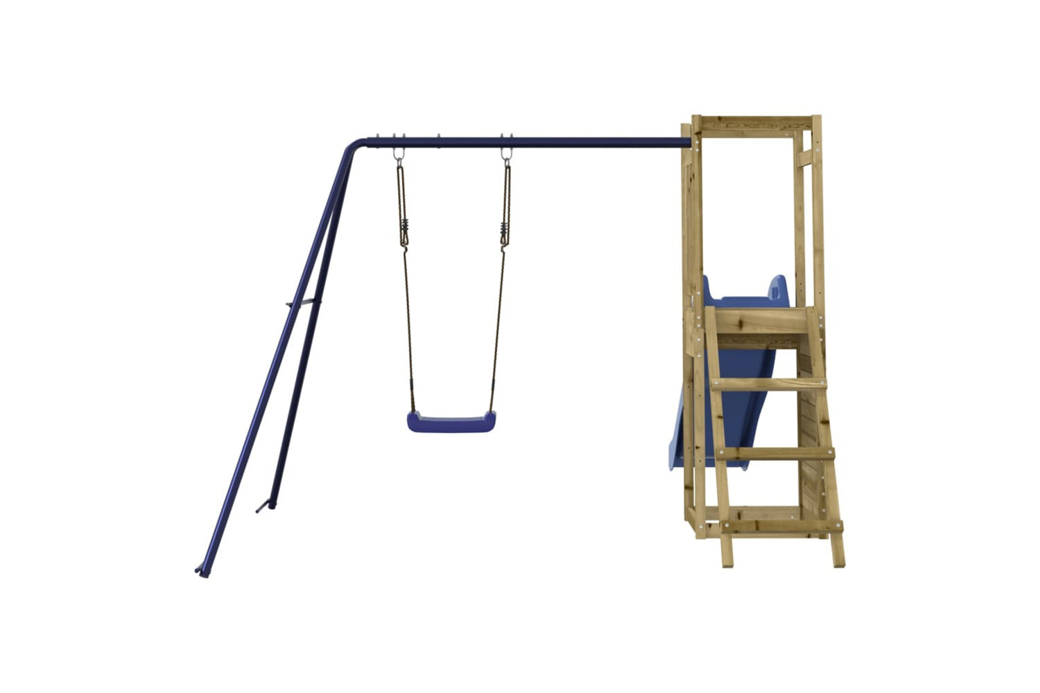 Vidaxl 3155926 Playhouse With Slide Swing Rockwall Impregnated Wood Pine-6