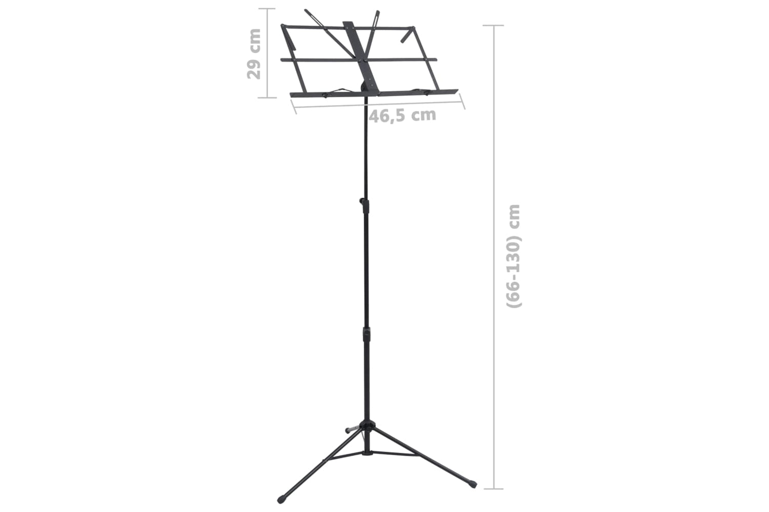 vidaXL 70074 Music Book Stand Black Steel-9