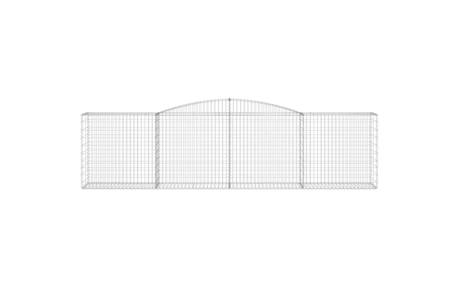 vidaXL 3147004 Arched Gabion Baskets 10 Pcs 400x50x100/120cm Galvanised Iron-3