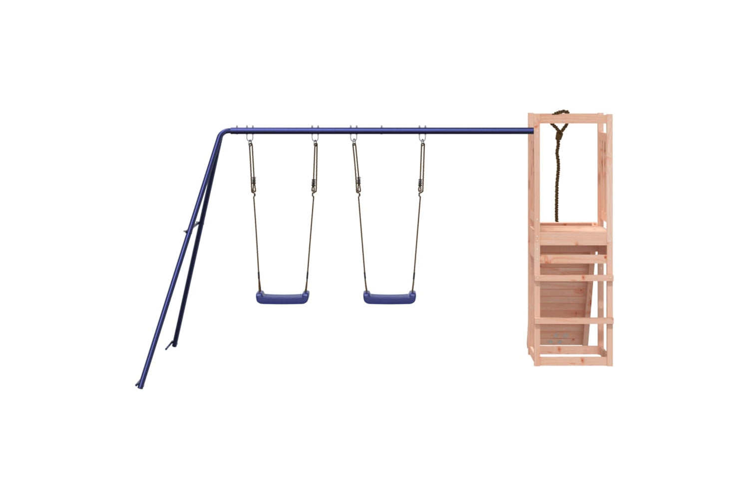 Vidaxl 3155952 Playhouse With Climbing Wall Swings Solid Wood Douglas-7