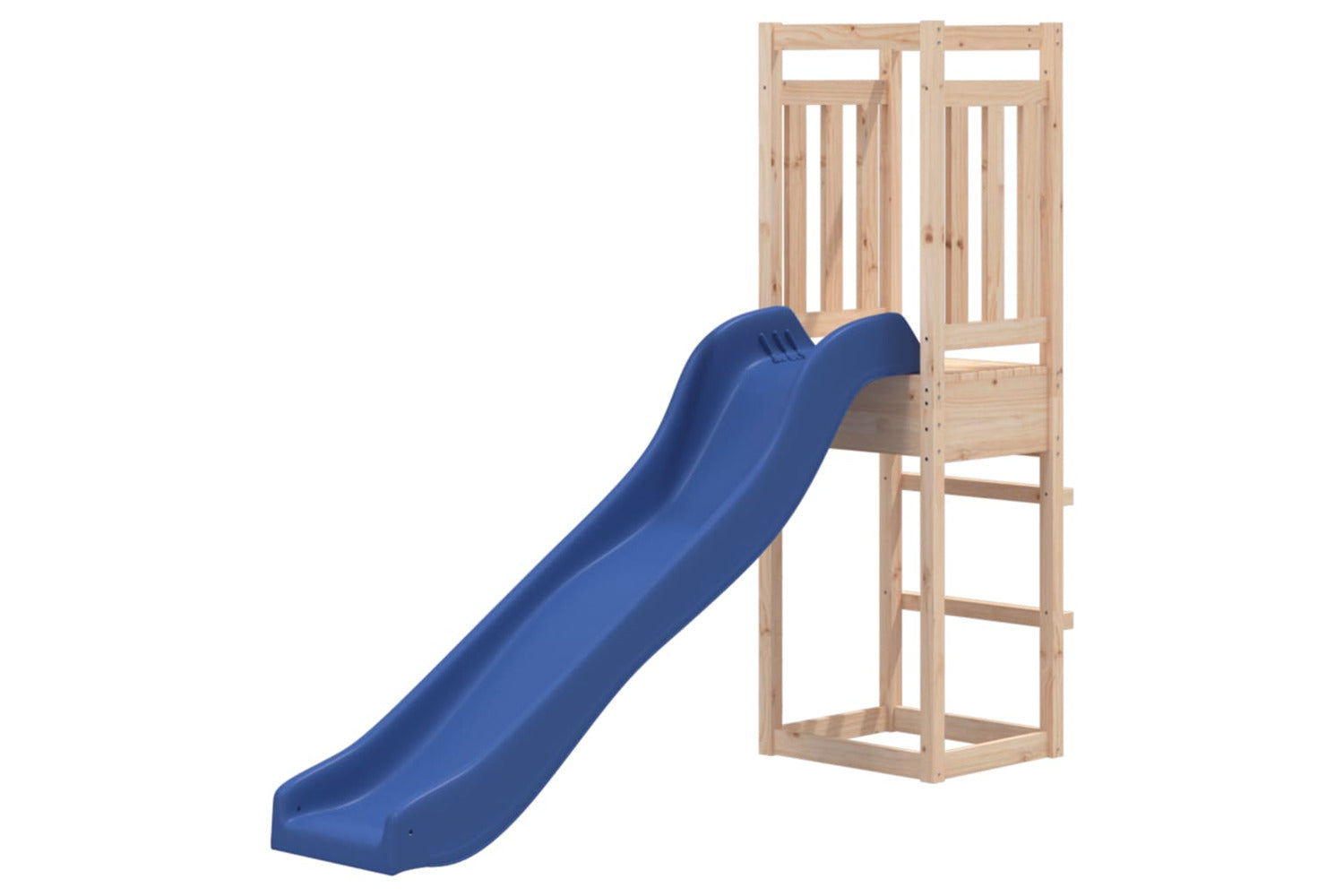 Vidaxl 3155942 Playhouse With Slide Solid Wood Pine-3