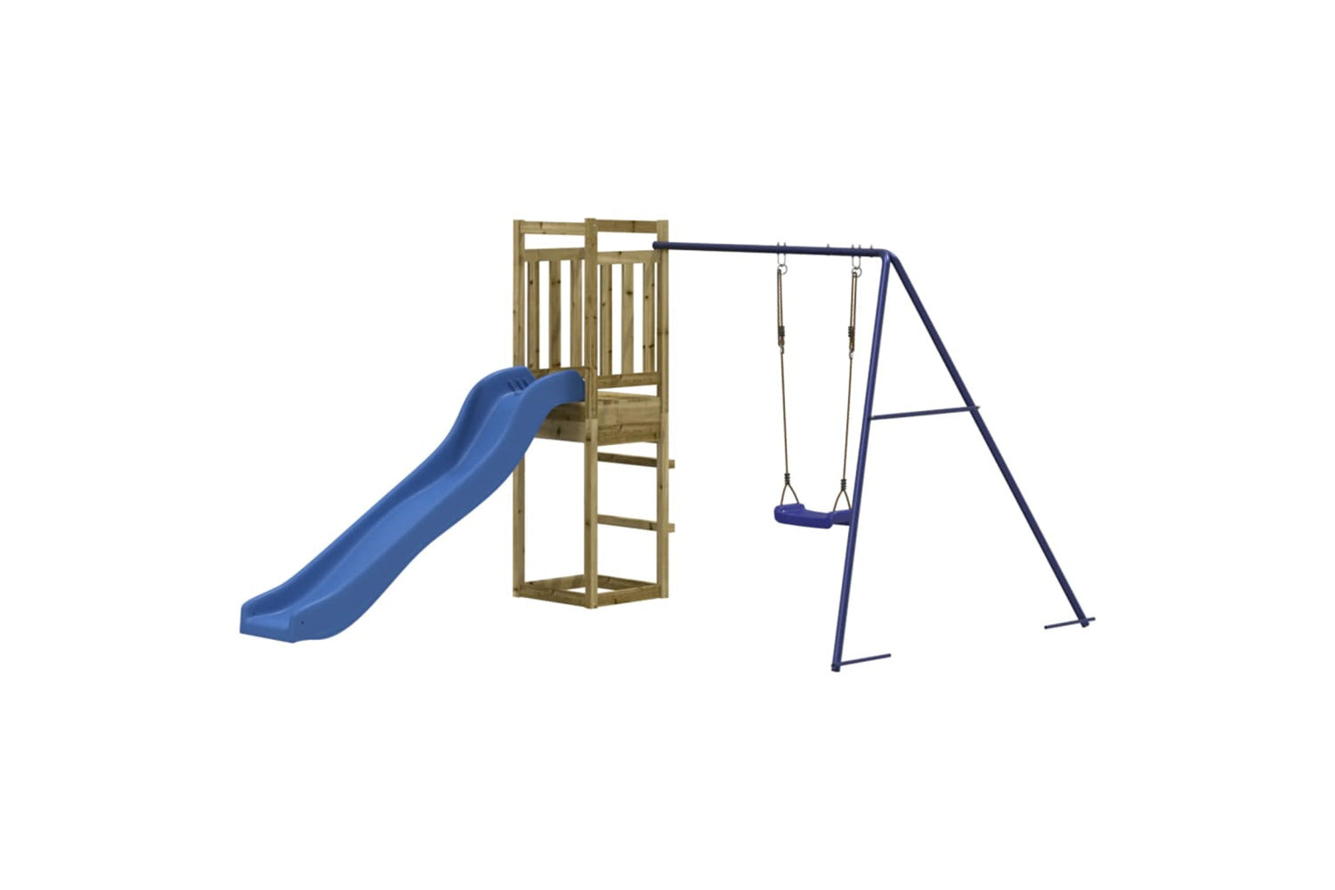 Vidaxl 3155956 Playhouse With Slide Swing Impregnated Wood Pine-3