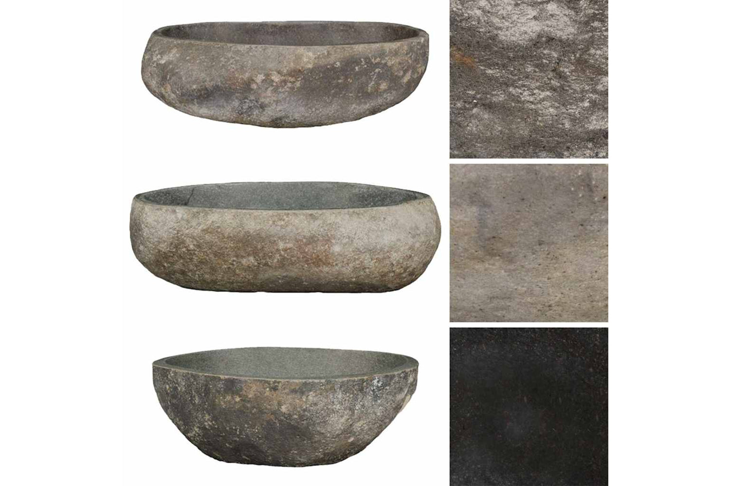 Vidaxl Basin River Stone Oval (45-53)x(34-41) Cm-3
