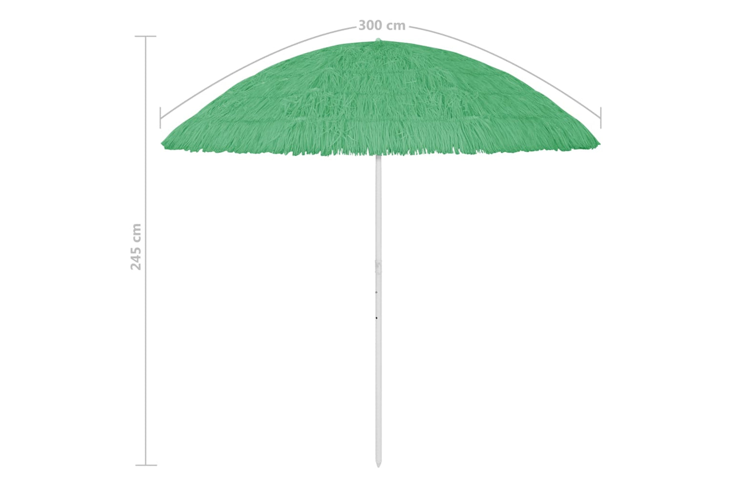 vidaXL 314699 Hawaii Beach Umbrella Green 300cm-8