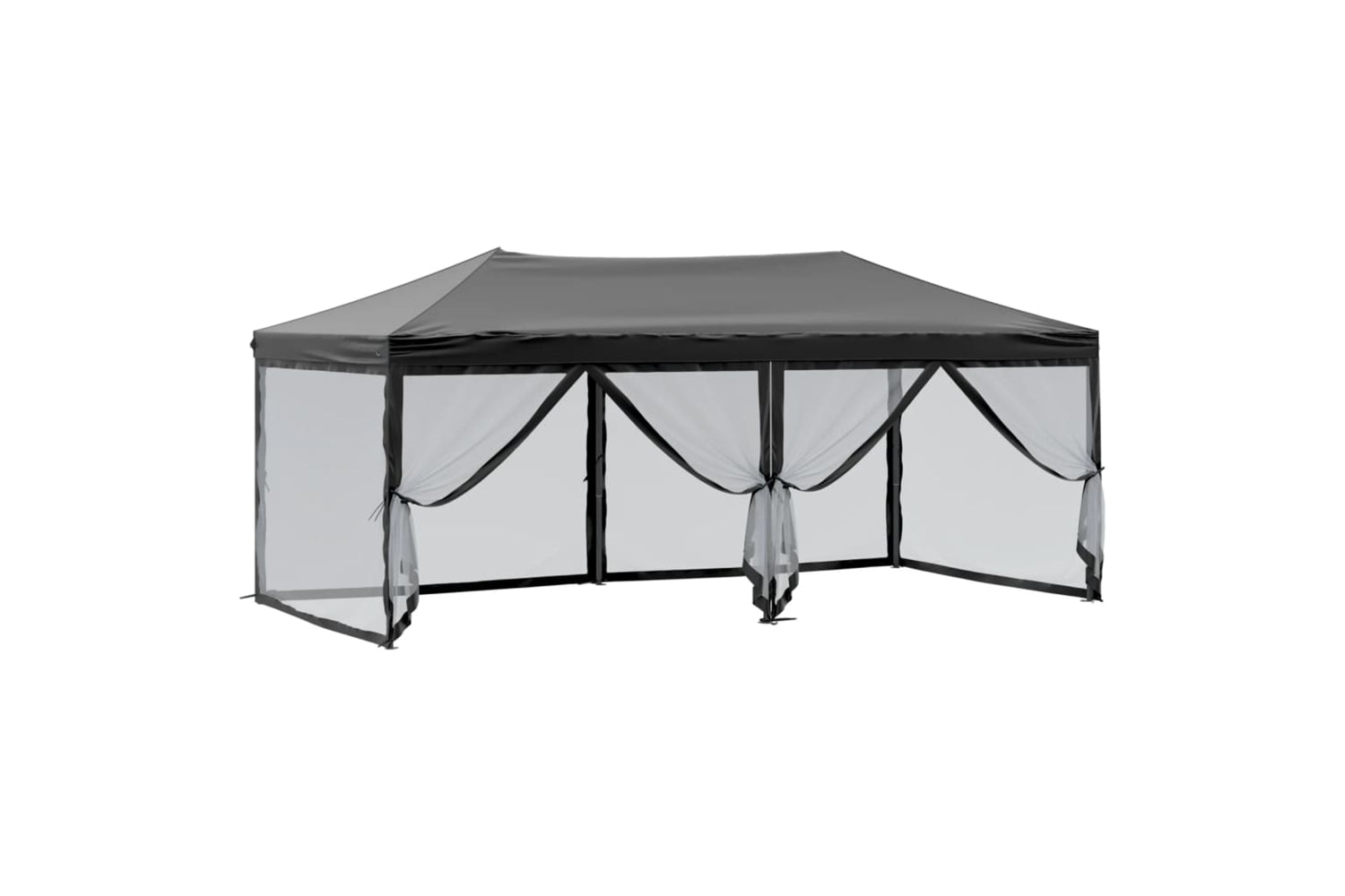 Vidaxl 93553 Folding Party Tent With Sidewalls Black 3x6 M-5