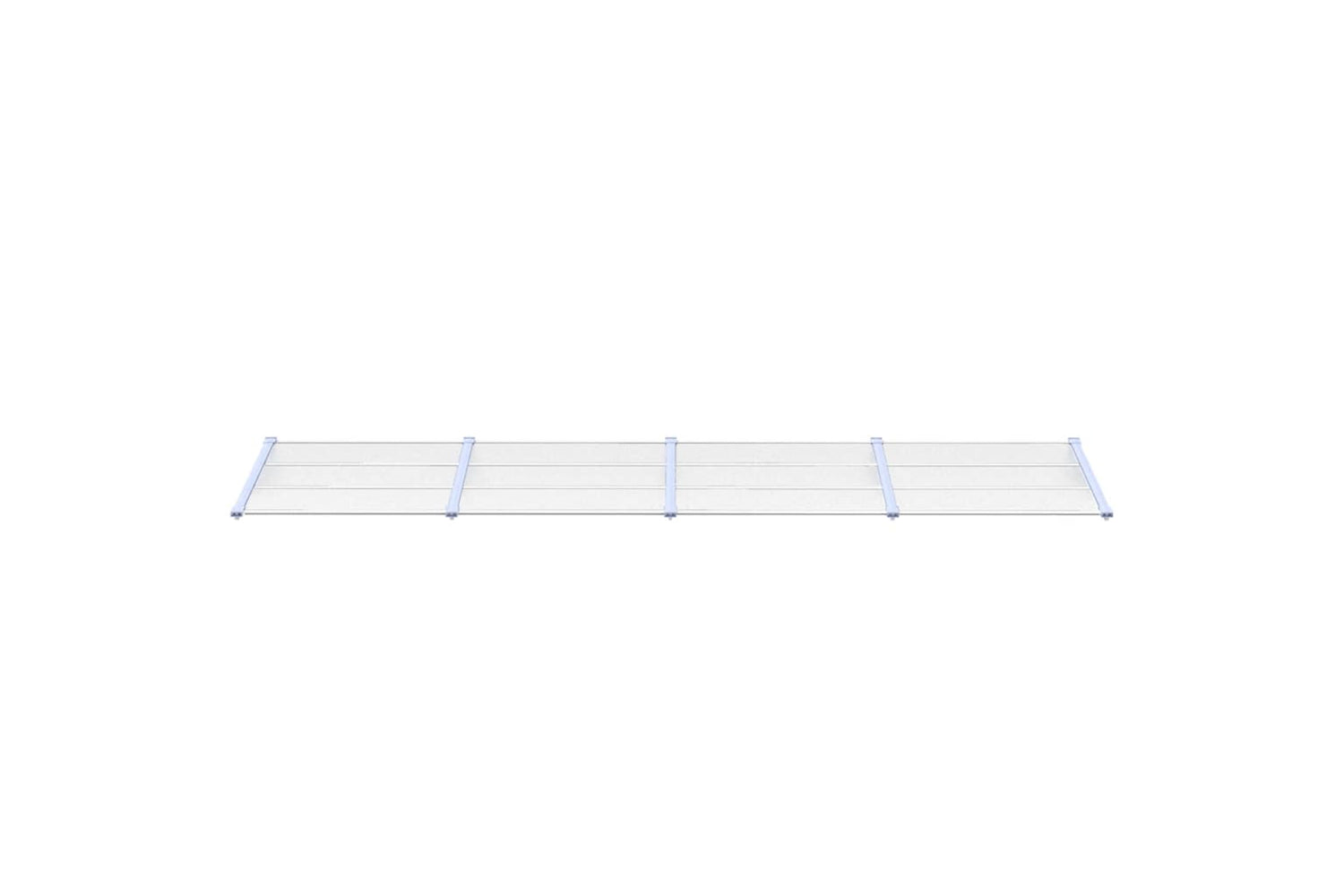 Vidaxl Door Canopy Grey And Transparent 396x90 Cm Polycarbonate-2