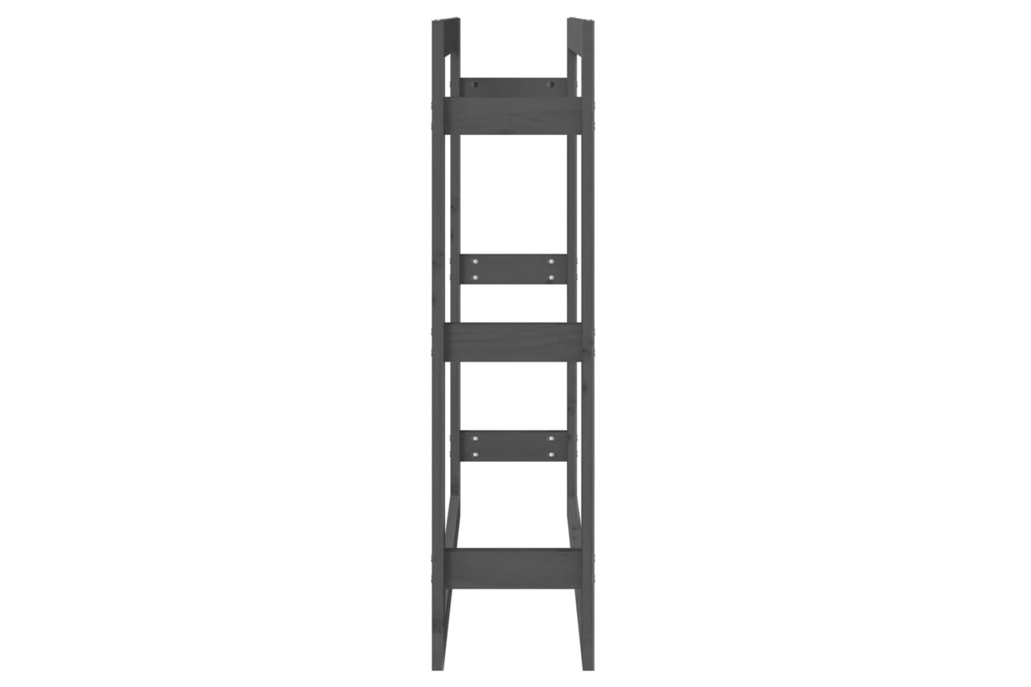 vidaXL 822419 Firewood Rack Grey 80x25x100cm Solid Wood Pine-5