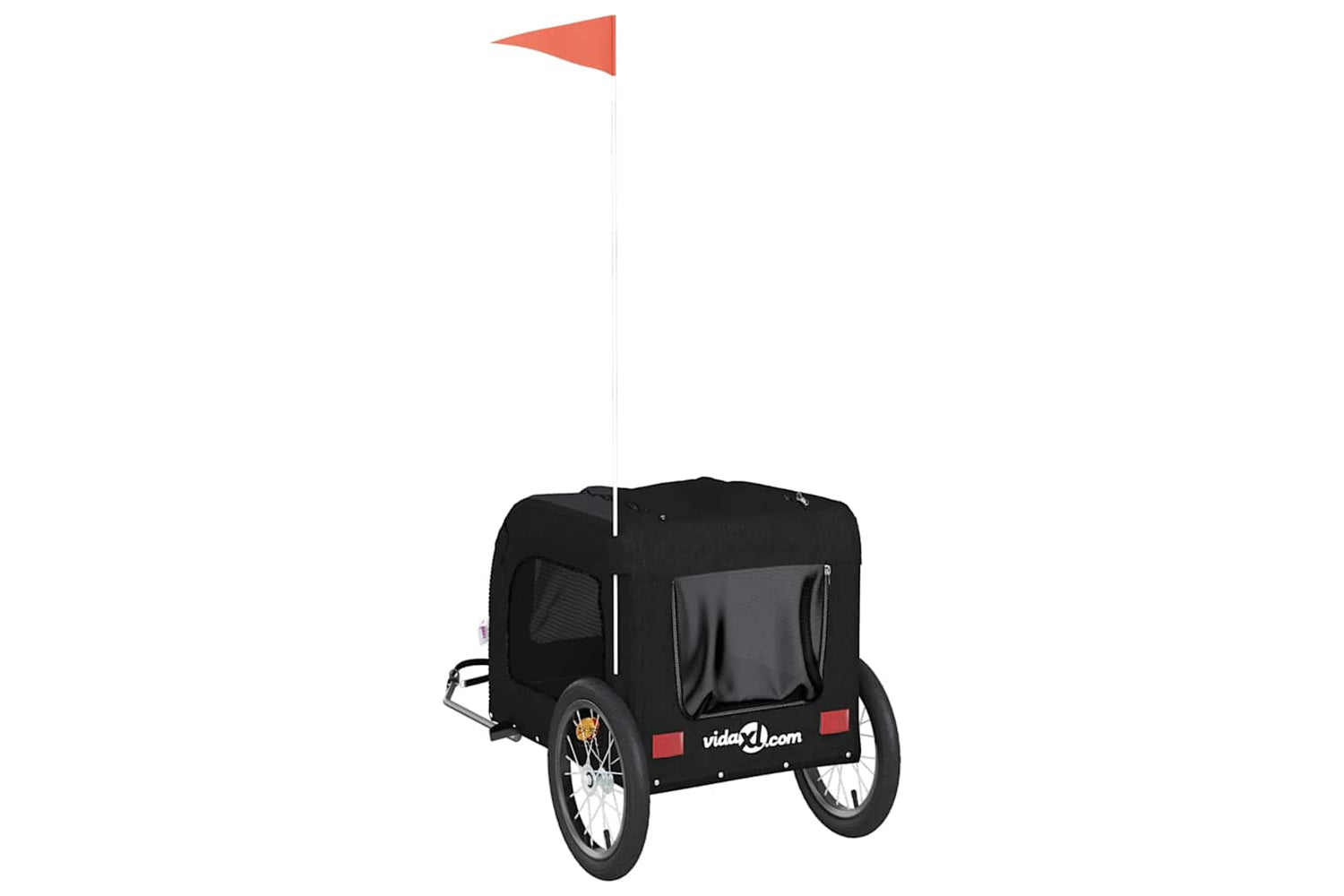 Vidaxl 93835 Pet Bike Trailer Black Oxford Fabric And Iron-7