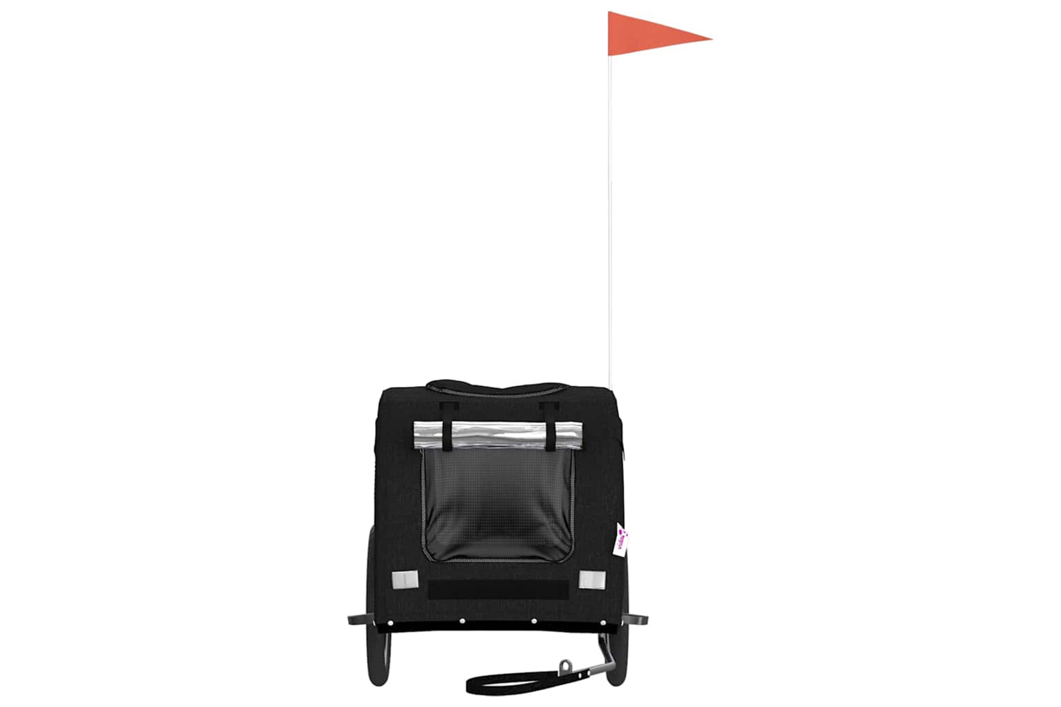 Vidaxl 93835 Pet Bike Trailer Black Oxford Fabric And Iron-3