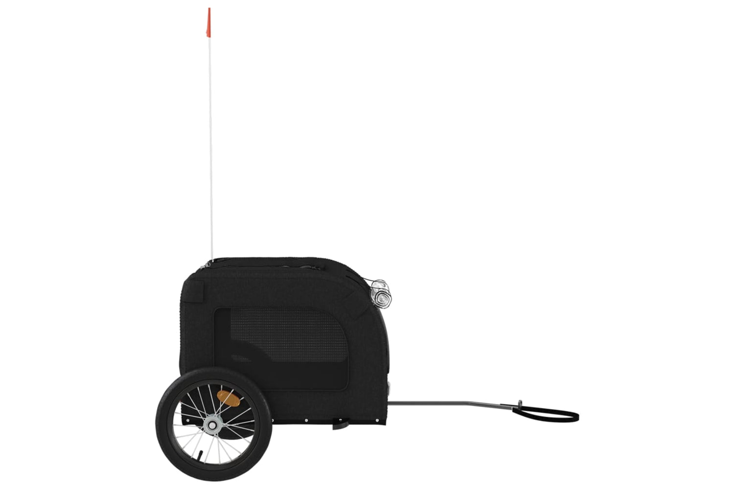Vidaxl 93835 Pet Bike Trailer Black Oxford Fabric And Iron-5