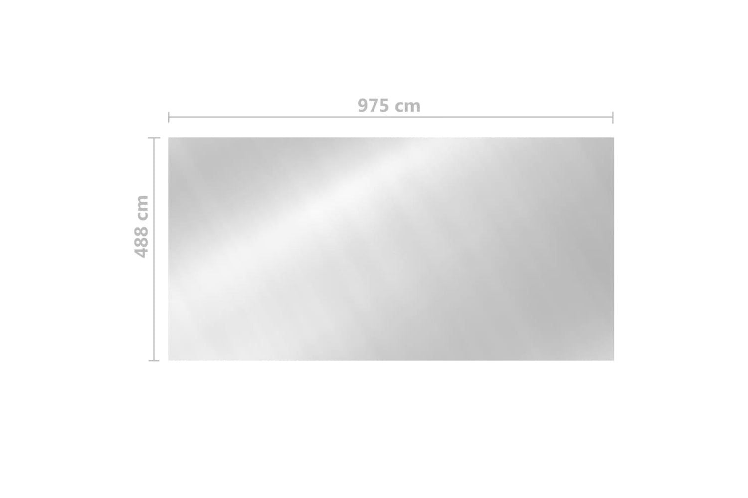 vidaXL 93100 Pool Cover Silver 975x488cm Pe-5