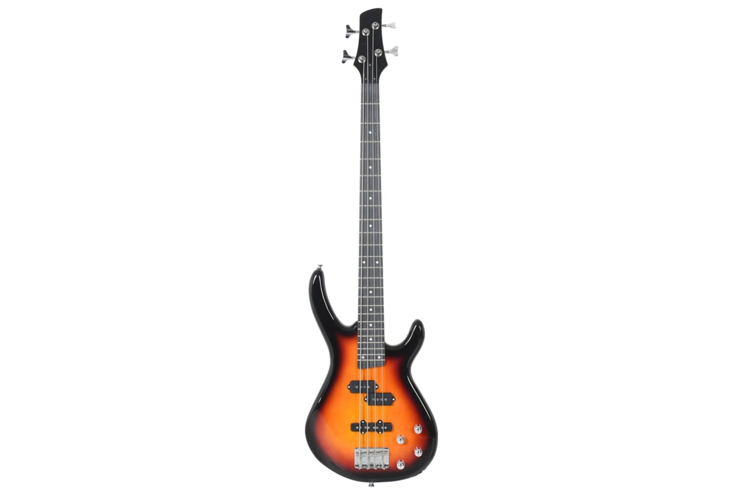 vidaXL 70183 Electric Bass Guitar For Beginner With Bag Brown And Black 4/4 46"-3
