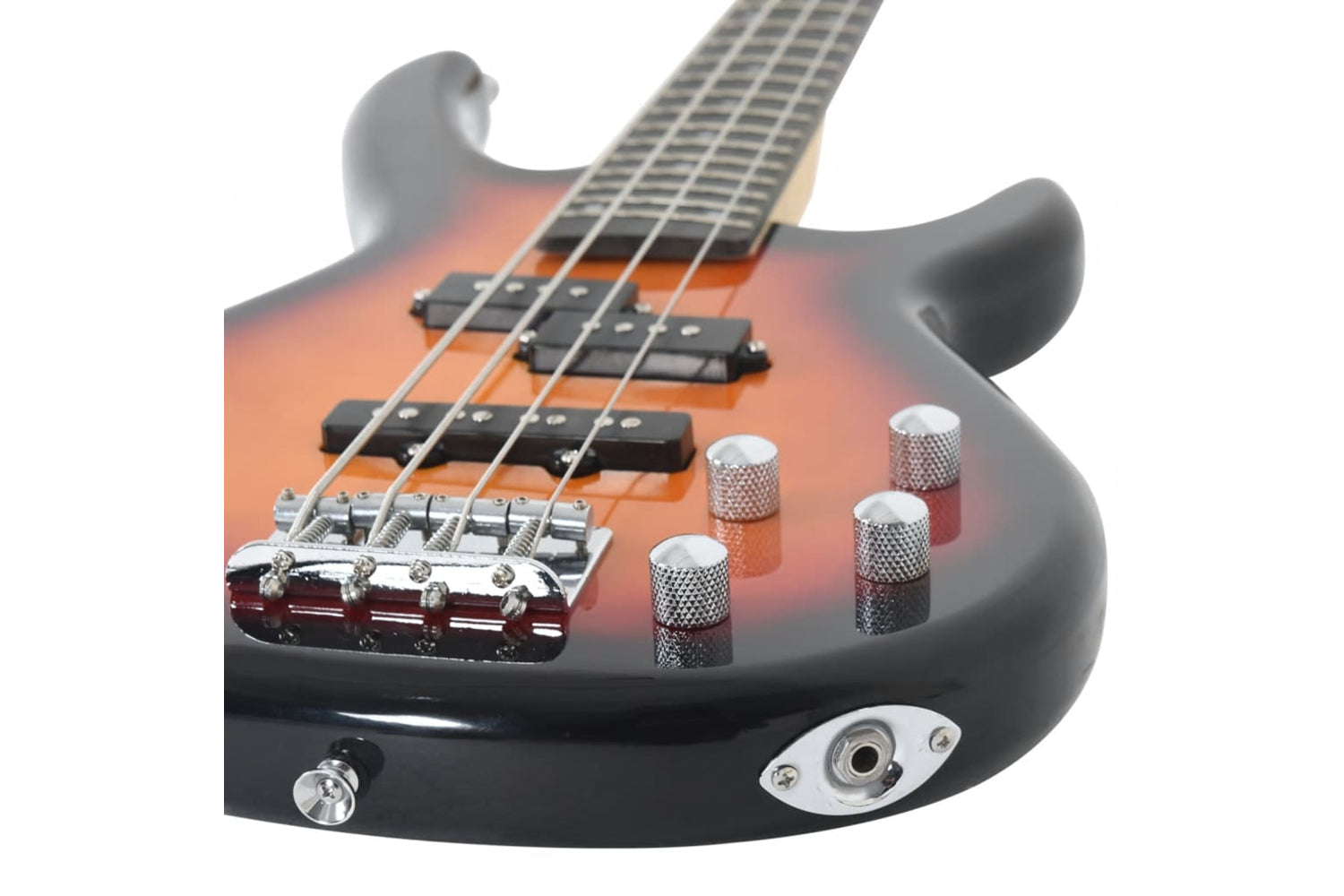 vidaXL 70183 Electric Bass Guitar For Beginner With Bag Brown And Black 4/4 46"-7