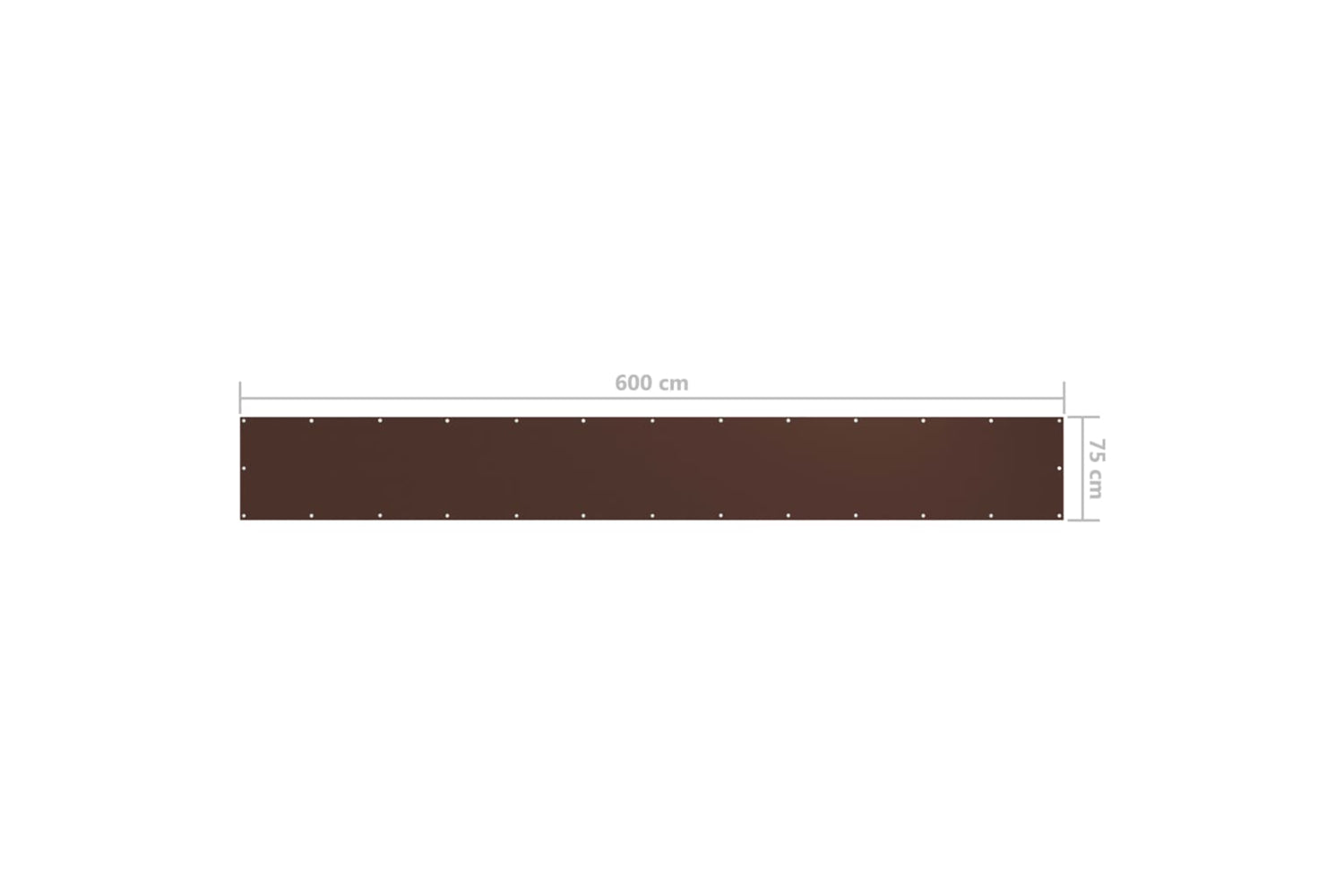 vidaXL 135071 Balcony Screen Brown 75x600cm Oxford Fabric-5