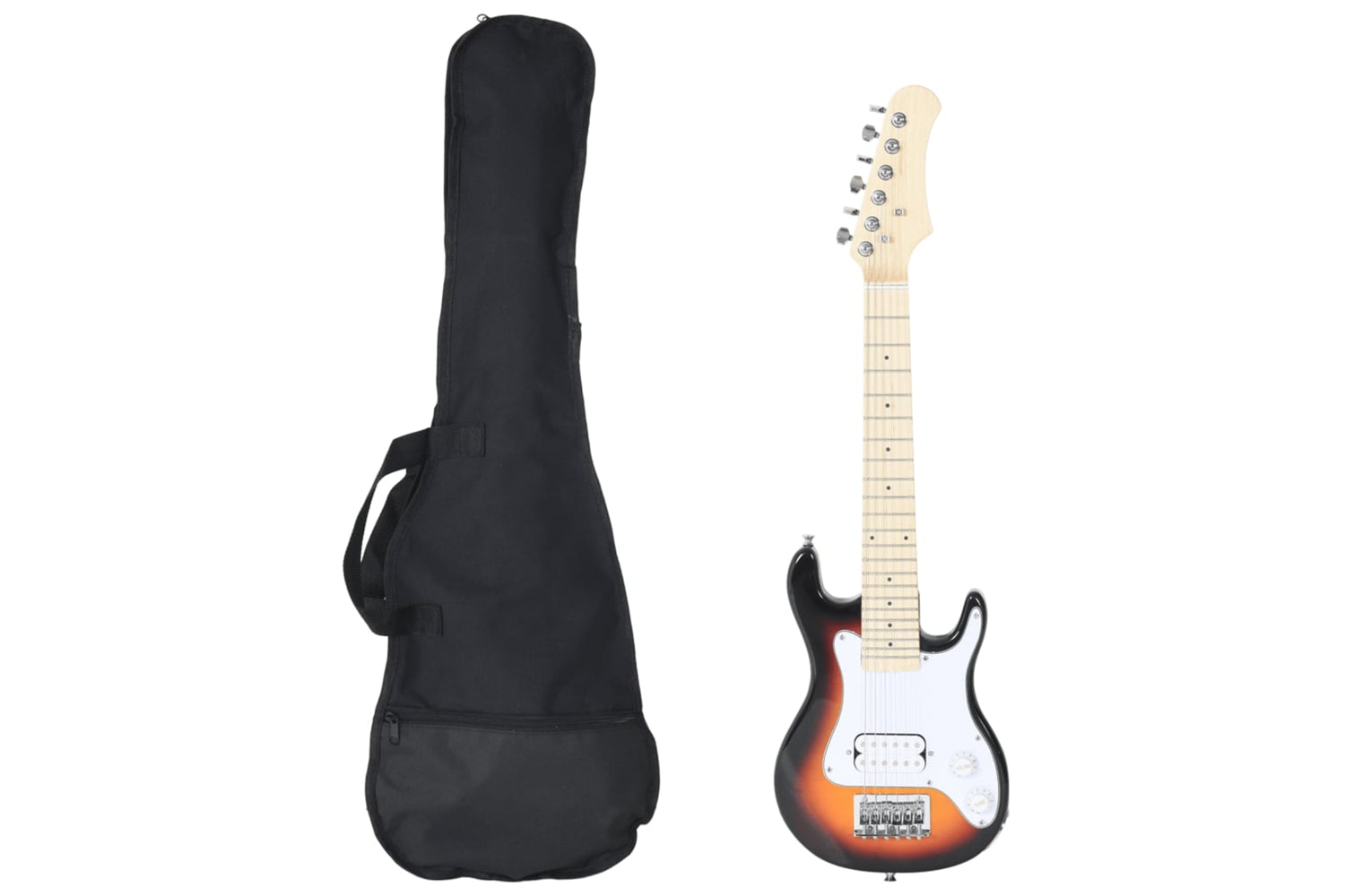 vidaXL 70195 Electric Guitar For Kids With Bag Brown And White 3/4 30