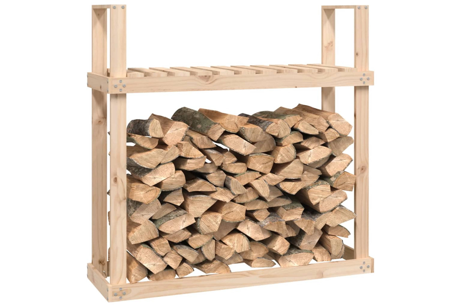 vidaXL 823857 Firewood Rack 110x35x108.5cm Solid Wood Pine-3