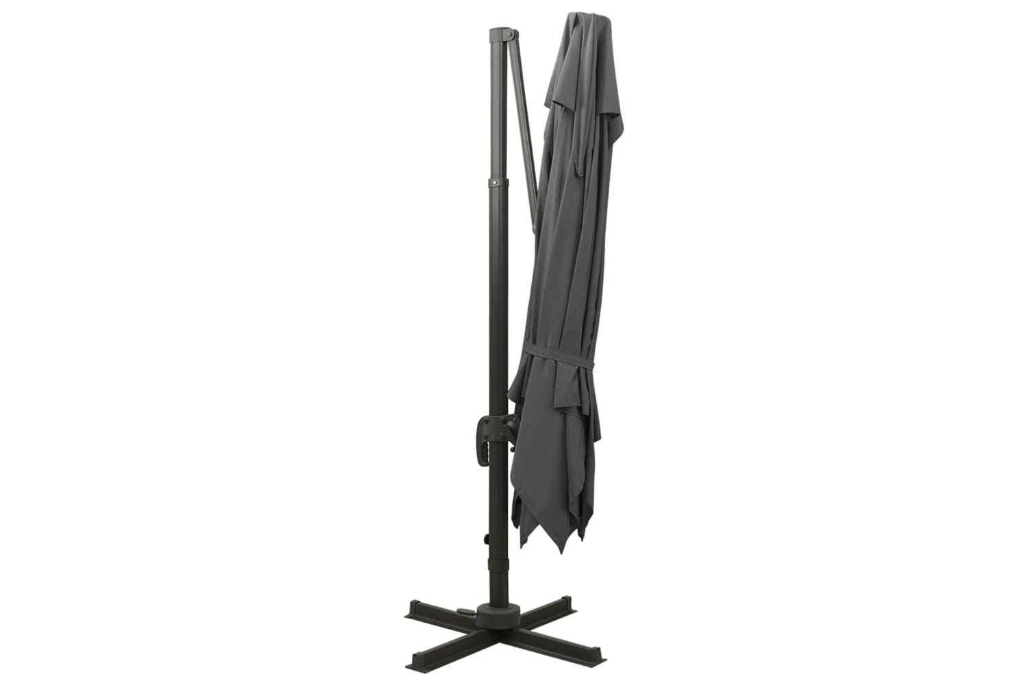 vidaXL 312372 Cantilever Umbrella With Double Top 300x300cm Anthracite-5