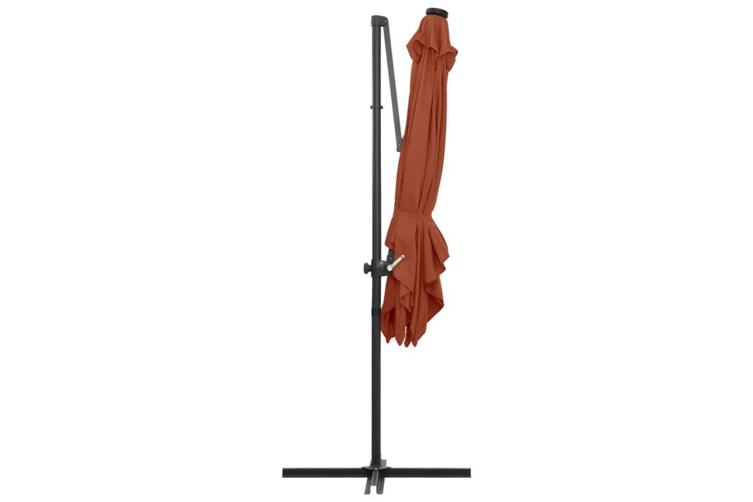 Vidaxl 312311 Cantilever Umbrella With Led Lights Terracotta 250x250 Cm-5