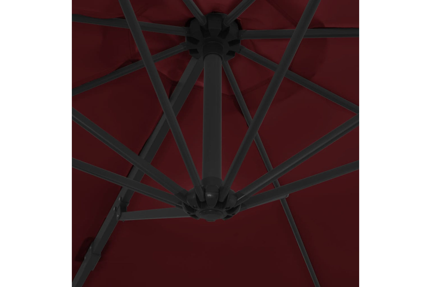 vidaXL 312312 Cantilever Umbrella With Steel Pole Bordeaux Red 300cm-6