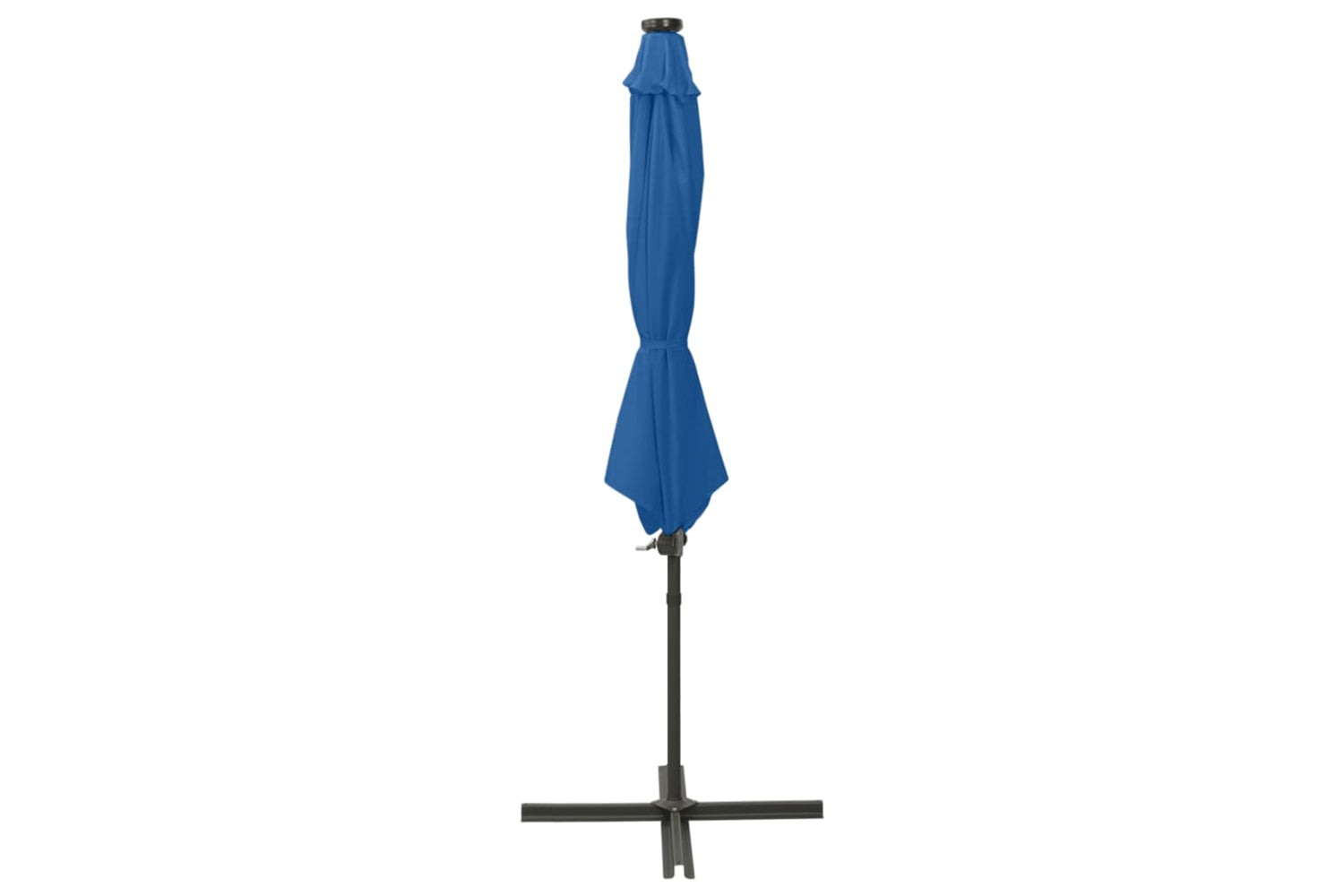 Vidaxl 312341 Cantilever Umbrella With Pole And Led Lights Azure Blue 300 Cm-2