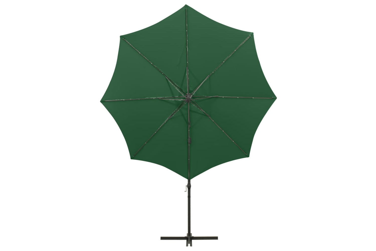 Vidaxl 312337 Cantilever Umbrella With Pole And Led Lights Green 300 Cm-6