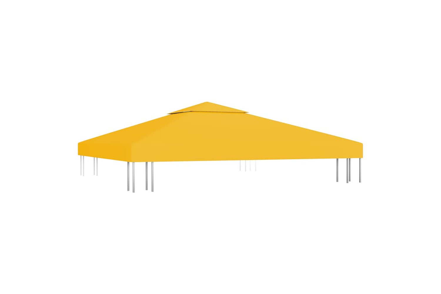 Vidaxl 312073 2-tier Gazebo Top Cover 310 G/mâ² 3x3 M Yellow-2
