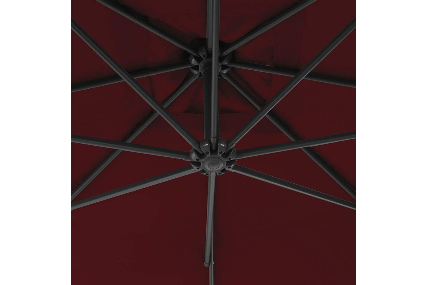 vidaXL 312510 Cantilever Umbrella With Steel Pole 250x250cm Wine Red-5