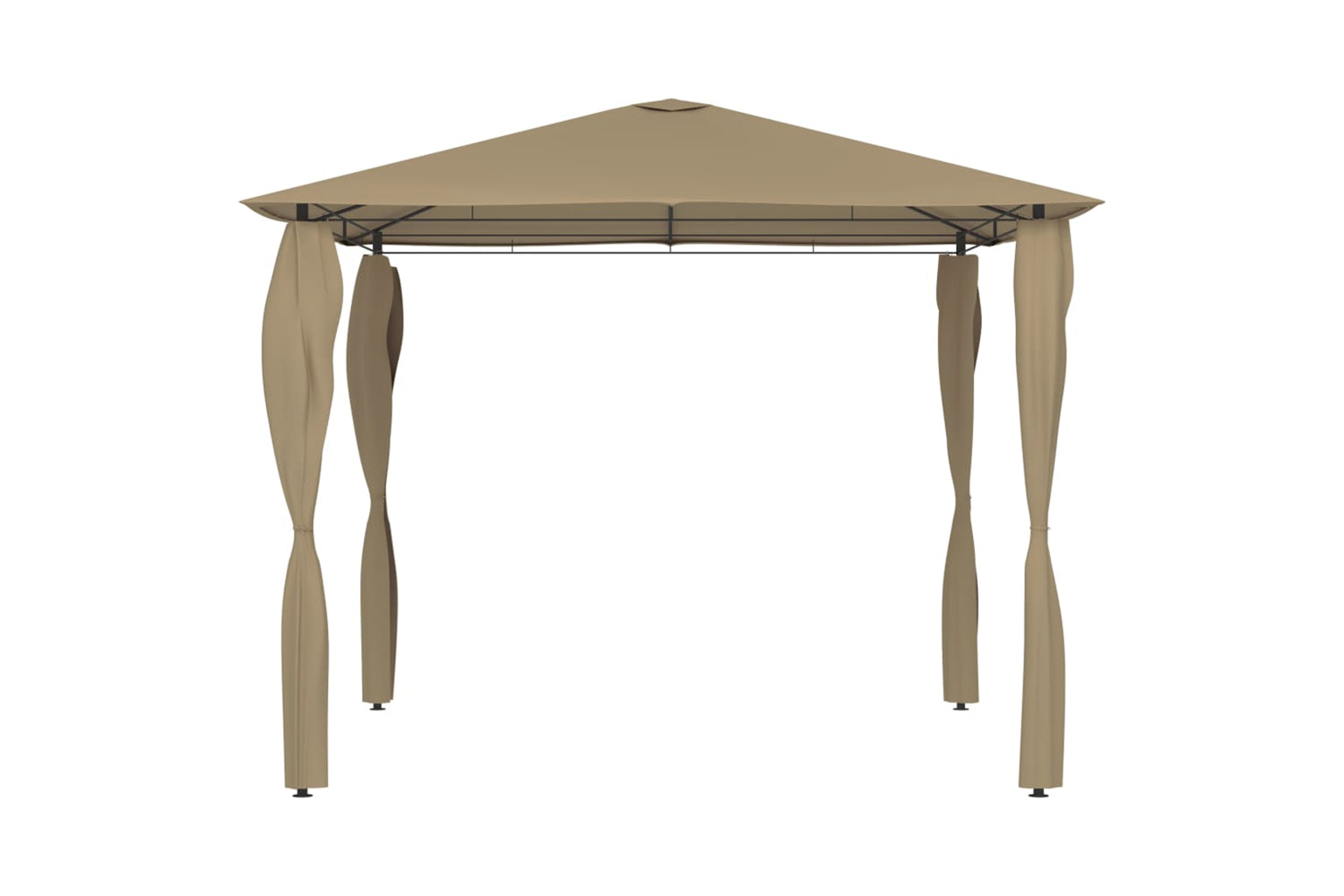 Vidaxl 313606 Gazebo With Post Covers 3x3x2.6 M Taupe 160 G/mâ²-2