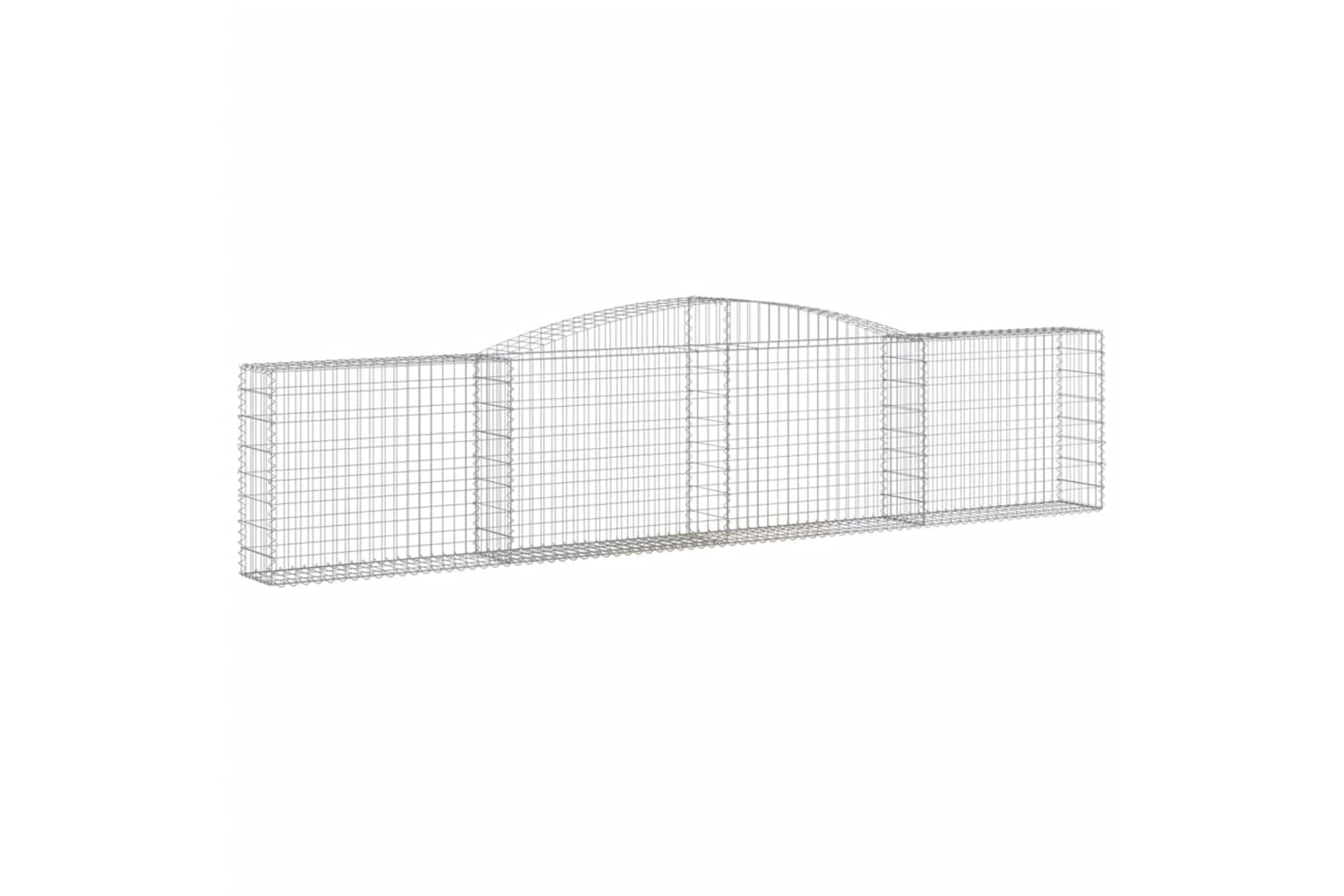 vidaXL 3146861 Arched Gabion Baskets 10 Pcs 400x30x80/100cm Galvanised Iron-2