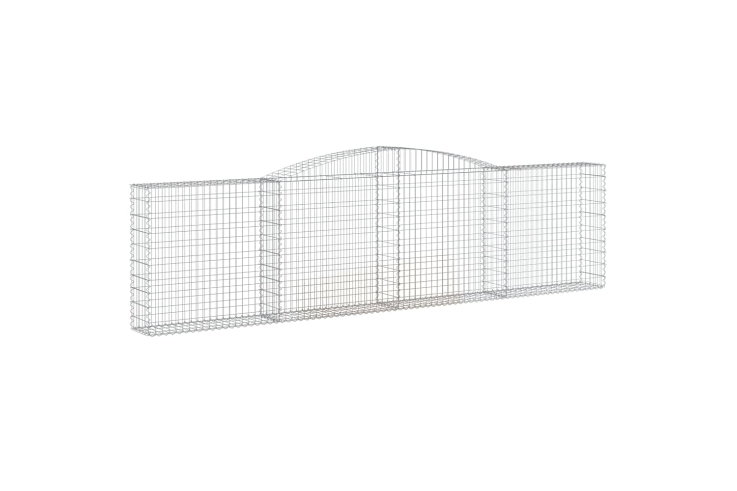 vidaXL 3146874 Arched Gabion Baskets 10 Pcs 400x30x100/120cm Galvanised Iron-2