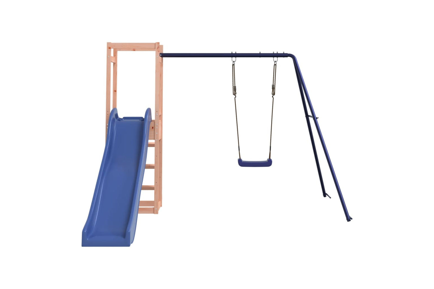 Vidaxl 3155925 Playhouse With Slide Swing Rockwall Solid Wood Douglas-3