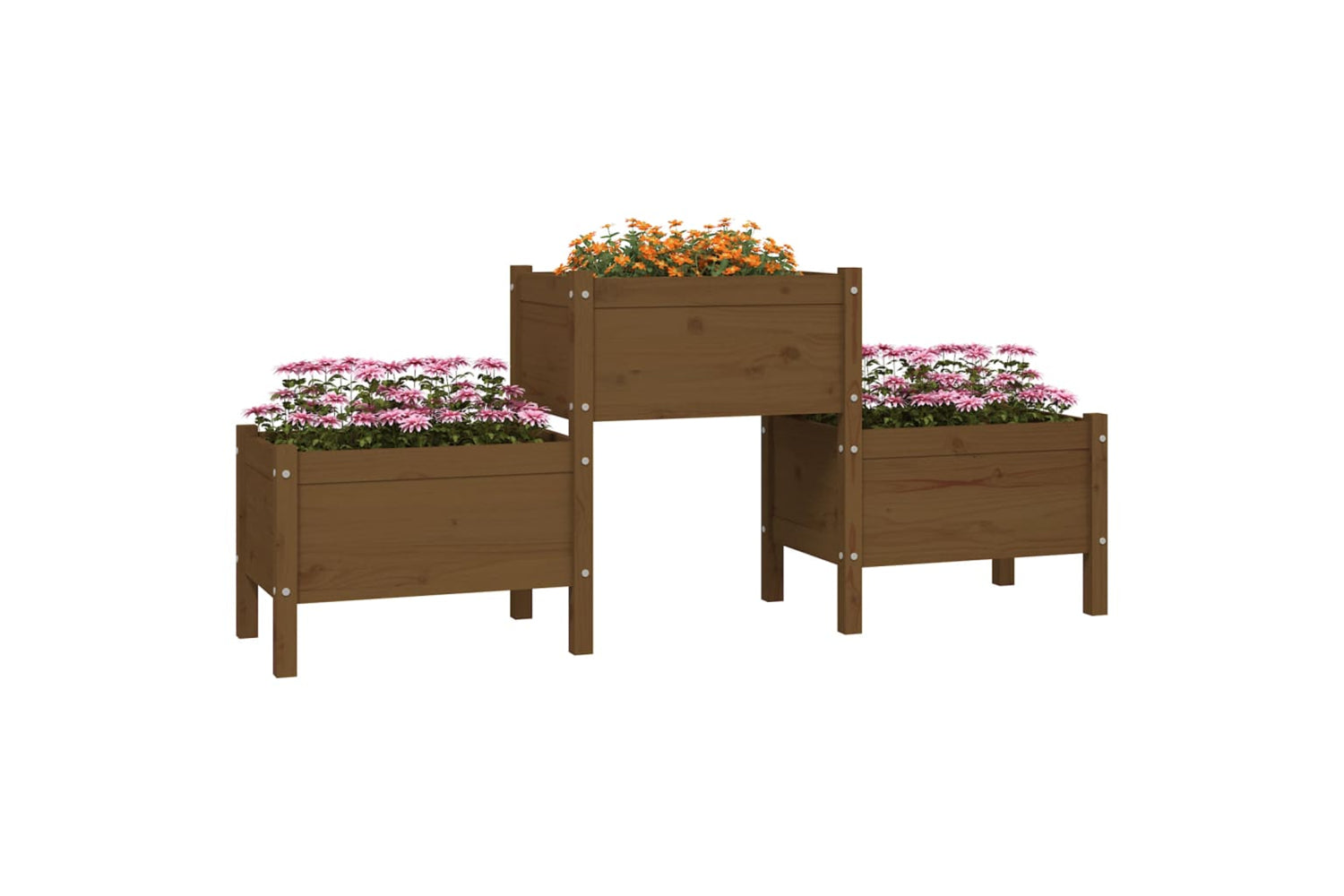 vidaXL 822250 Planter Honey Brown 178.5x44x75cm Solid Wood Pine-2