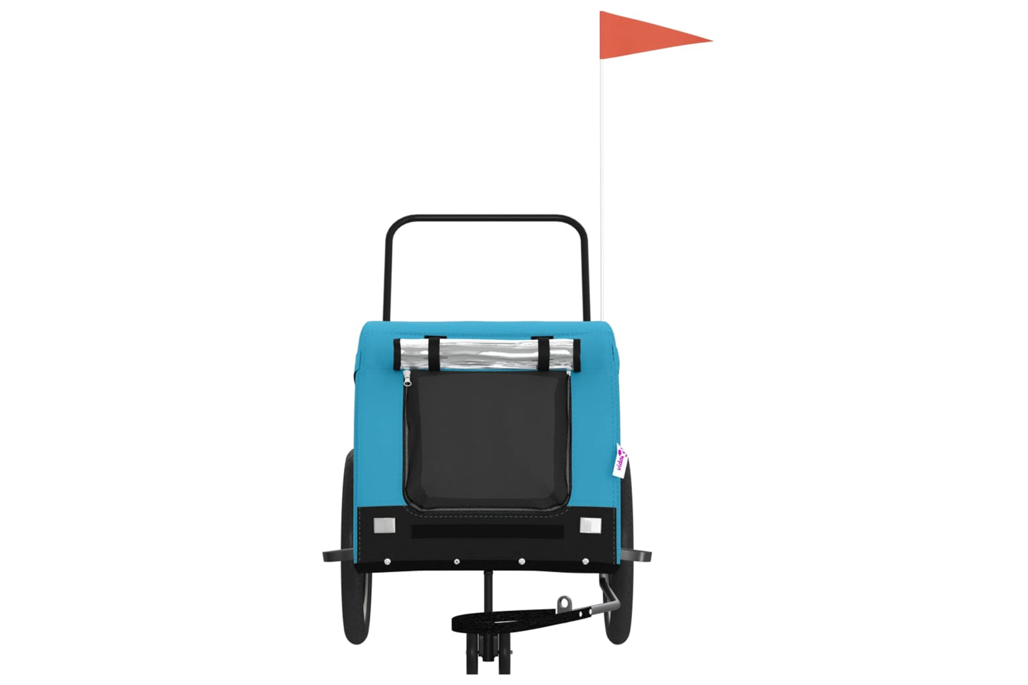 Vidaxl 94030 Pet Bike Trailer Blue And Black Oxford Fabric And Iron-2