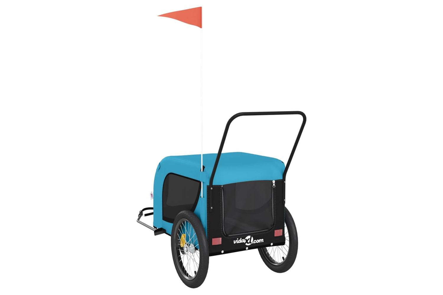 Vidaxl 94030 Pet Bike Trailer Blue And Black Oxford Fabric And Iron-6