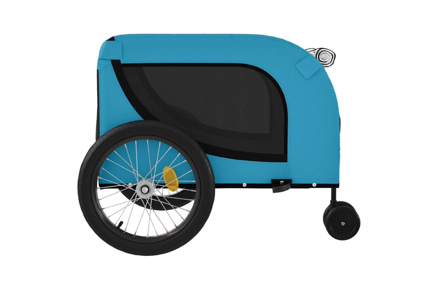 Vidaxl 94030 Pet Bike Trailer Blue And Black Oxford Fabric And Iron-5