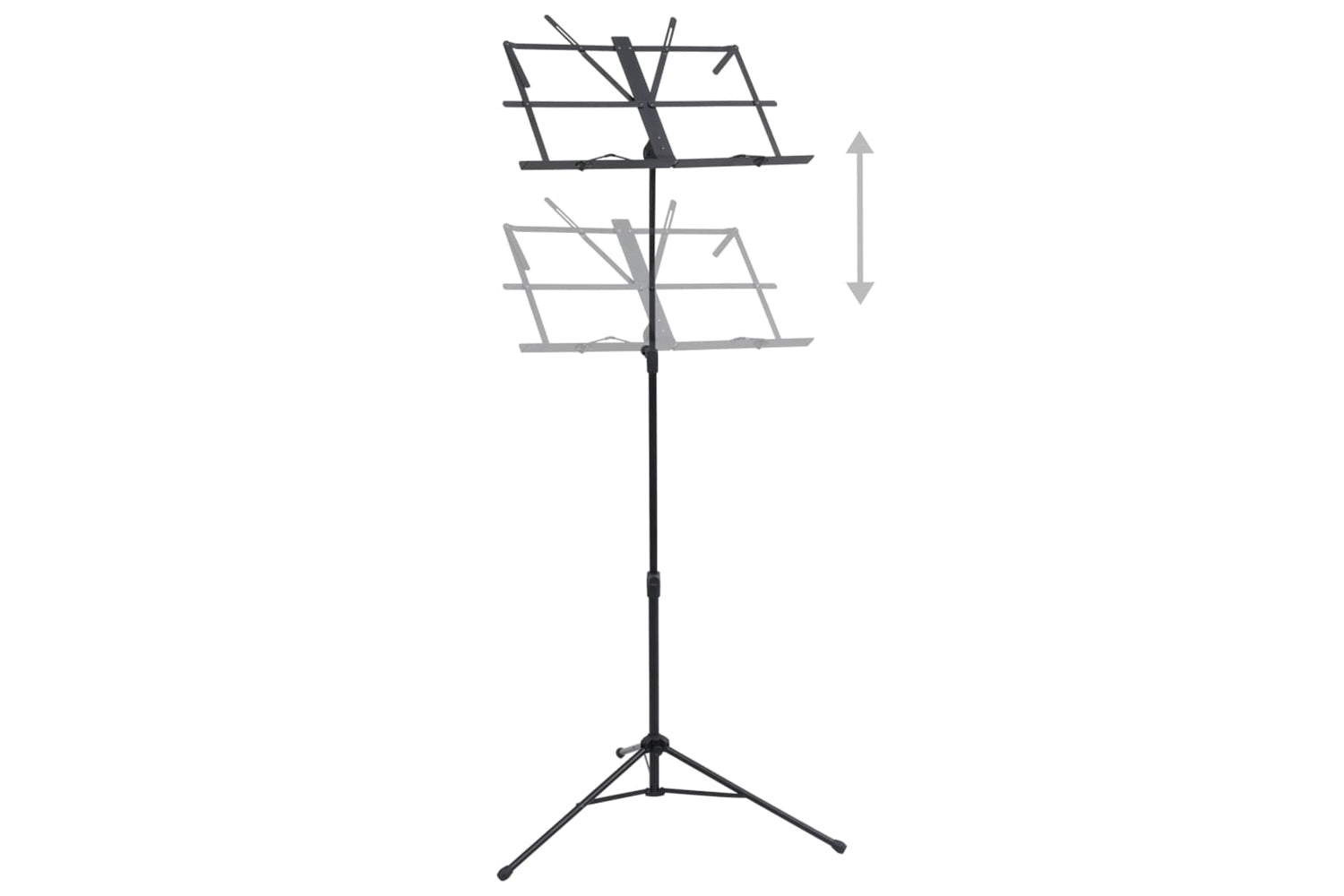 vidaXL 70074 Music Book Stand Black Steel-2