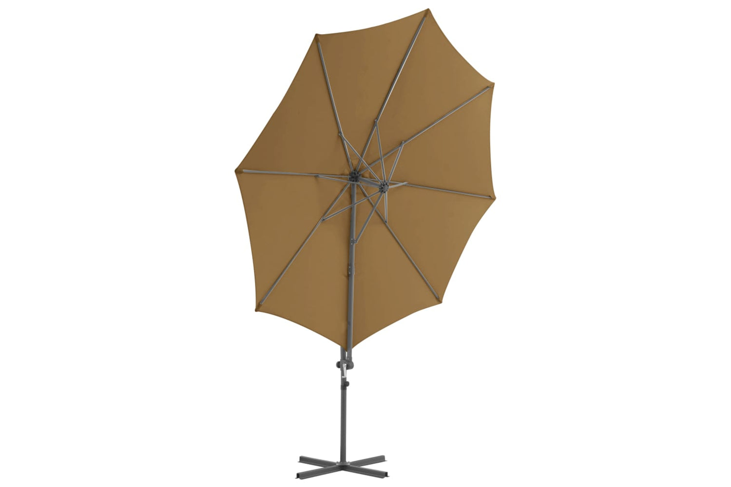 vidaXL 44631 Cantilever Umbrella With Steel Pole Taupe 300cm-3
