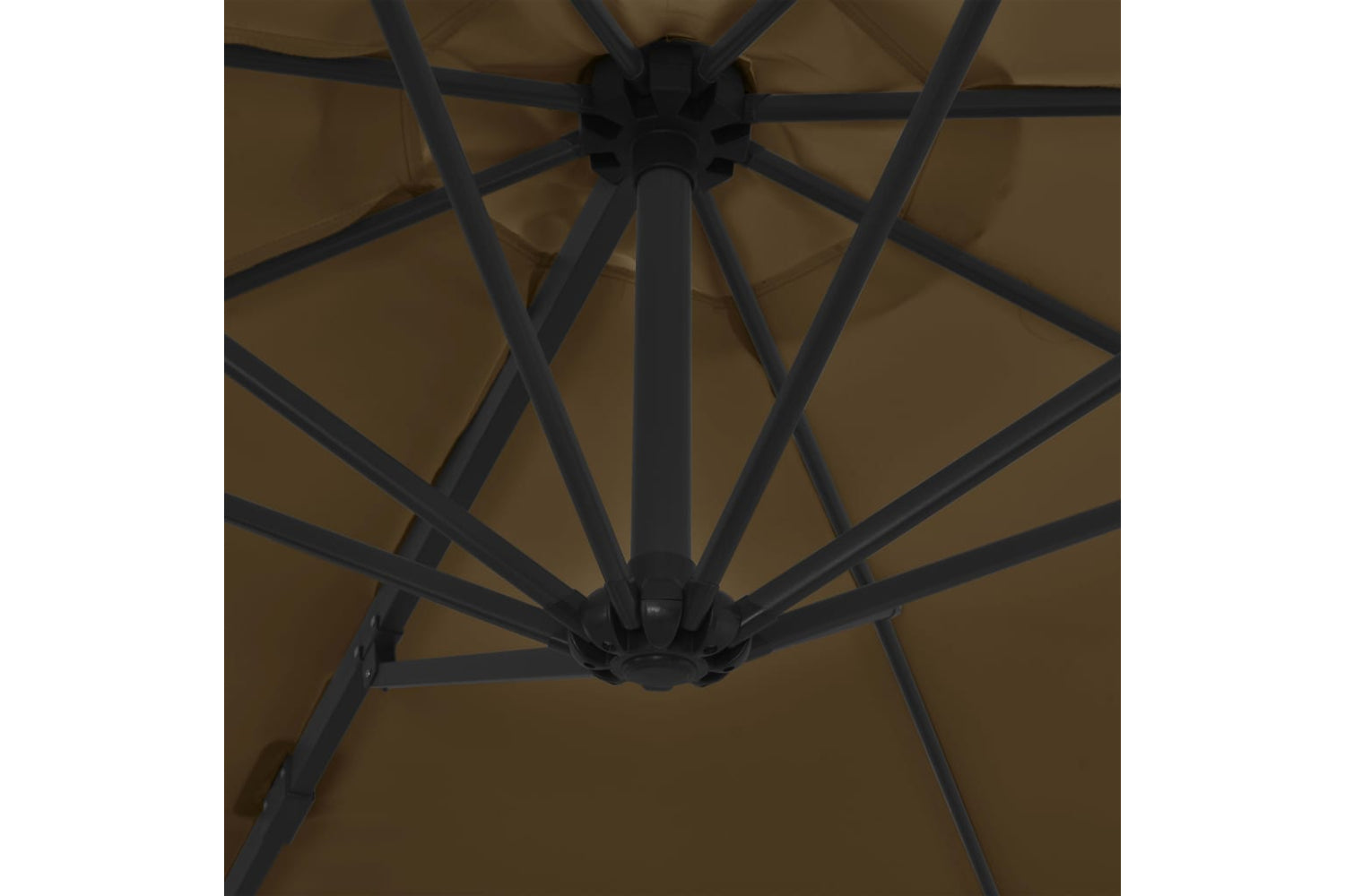 vidaXL 44631 Cantilever Umbrella With Steel Pole Taupe 300cm-6