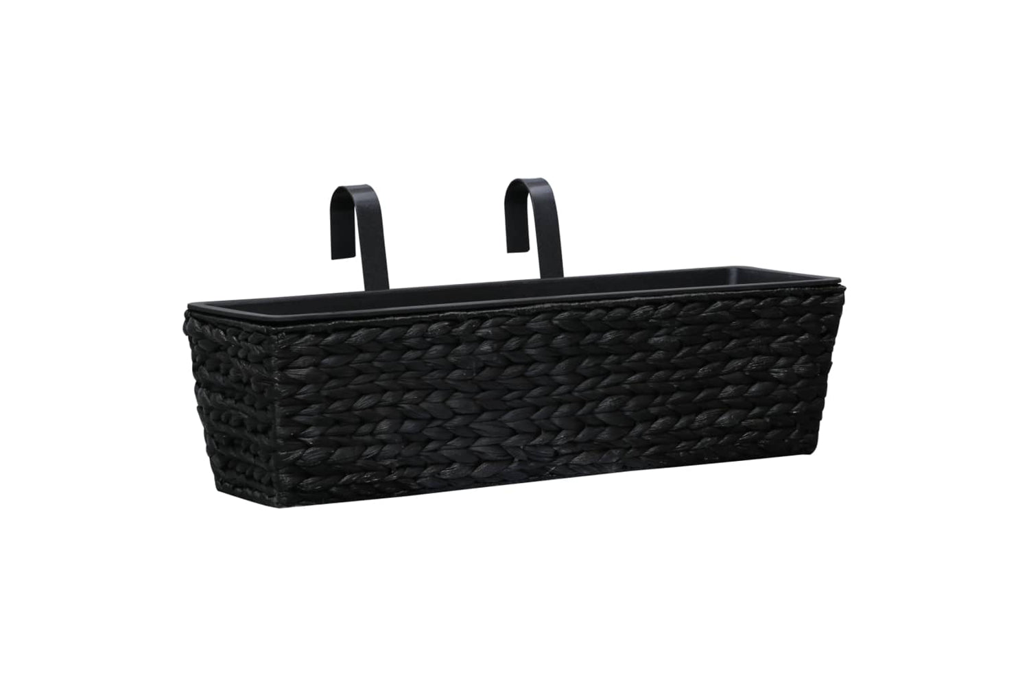 Vidaxl Planters 2 Pcs Water Hyacinth Black-2