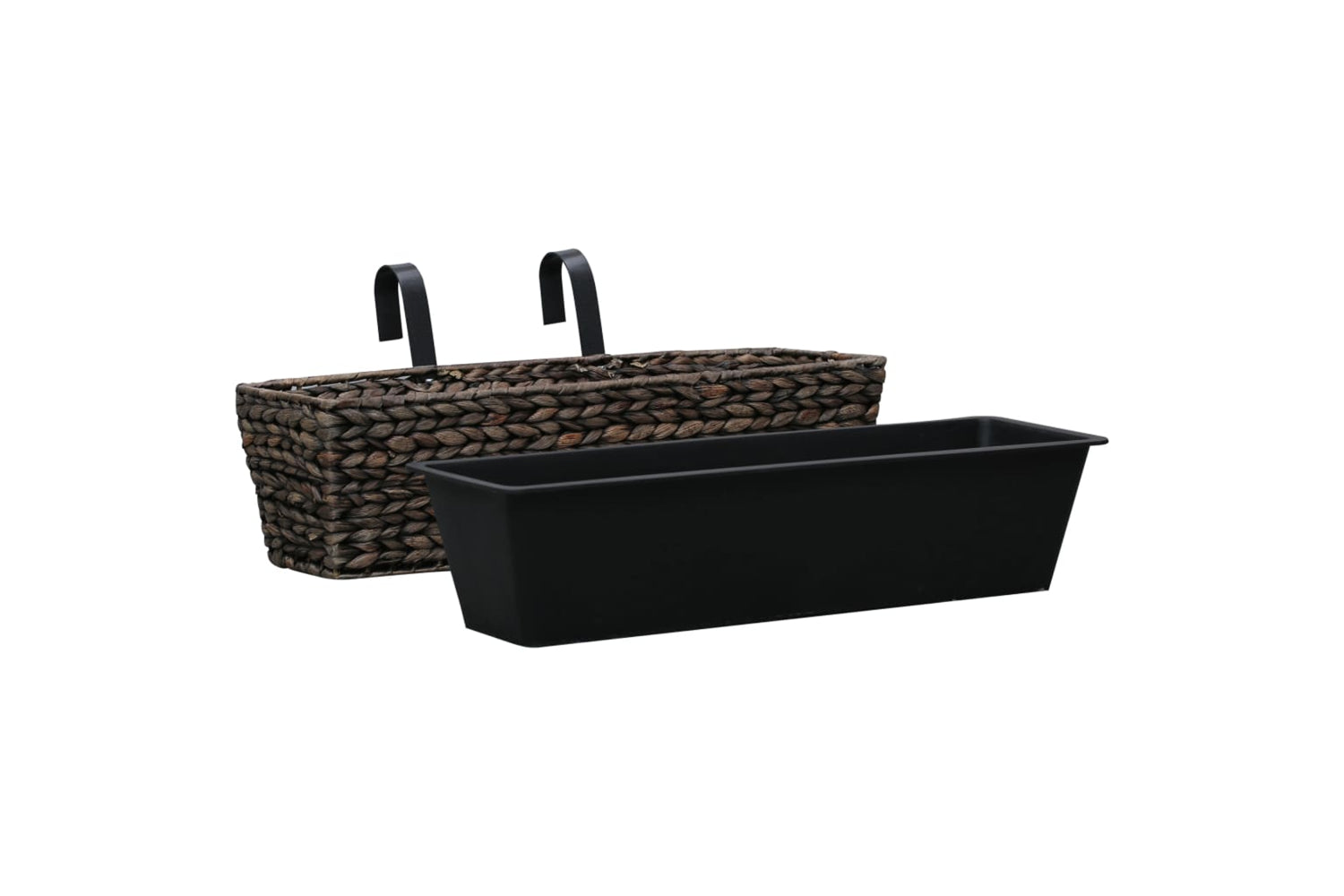 Vidaxl Planters 2 Pcs Water Hyacinth Brown-3