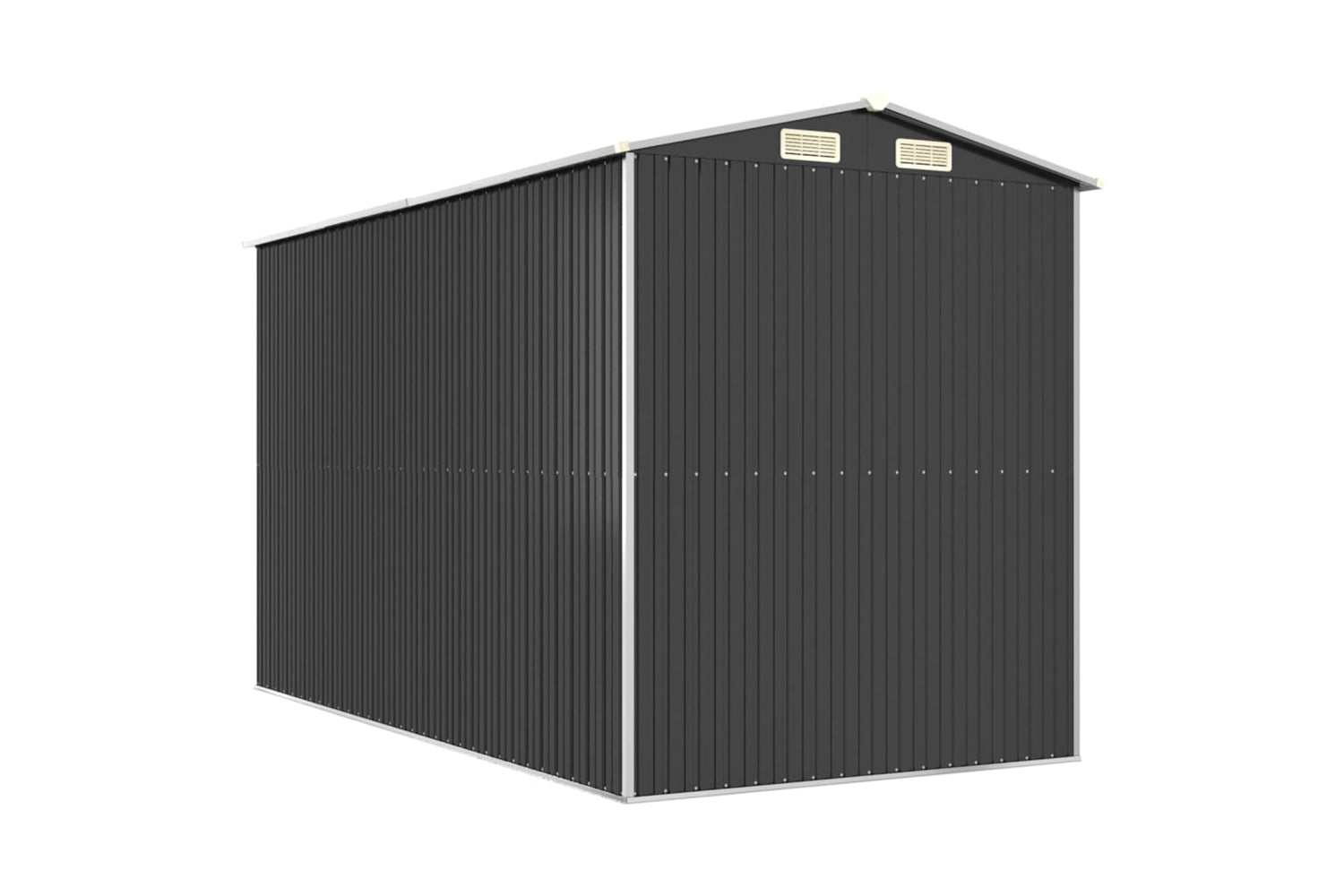 vidaXL 3147451 Garden Shed Anthracite 192x357x223cm Galvanised Steel-5