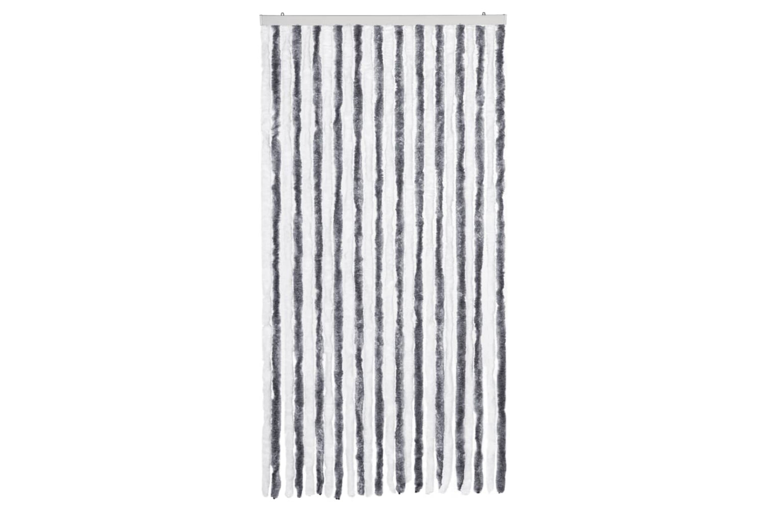 vidaXL Insect Curtain Grey And White 100x220cm Chenille-2