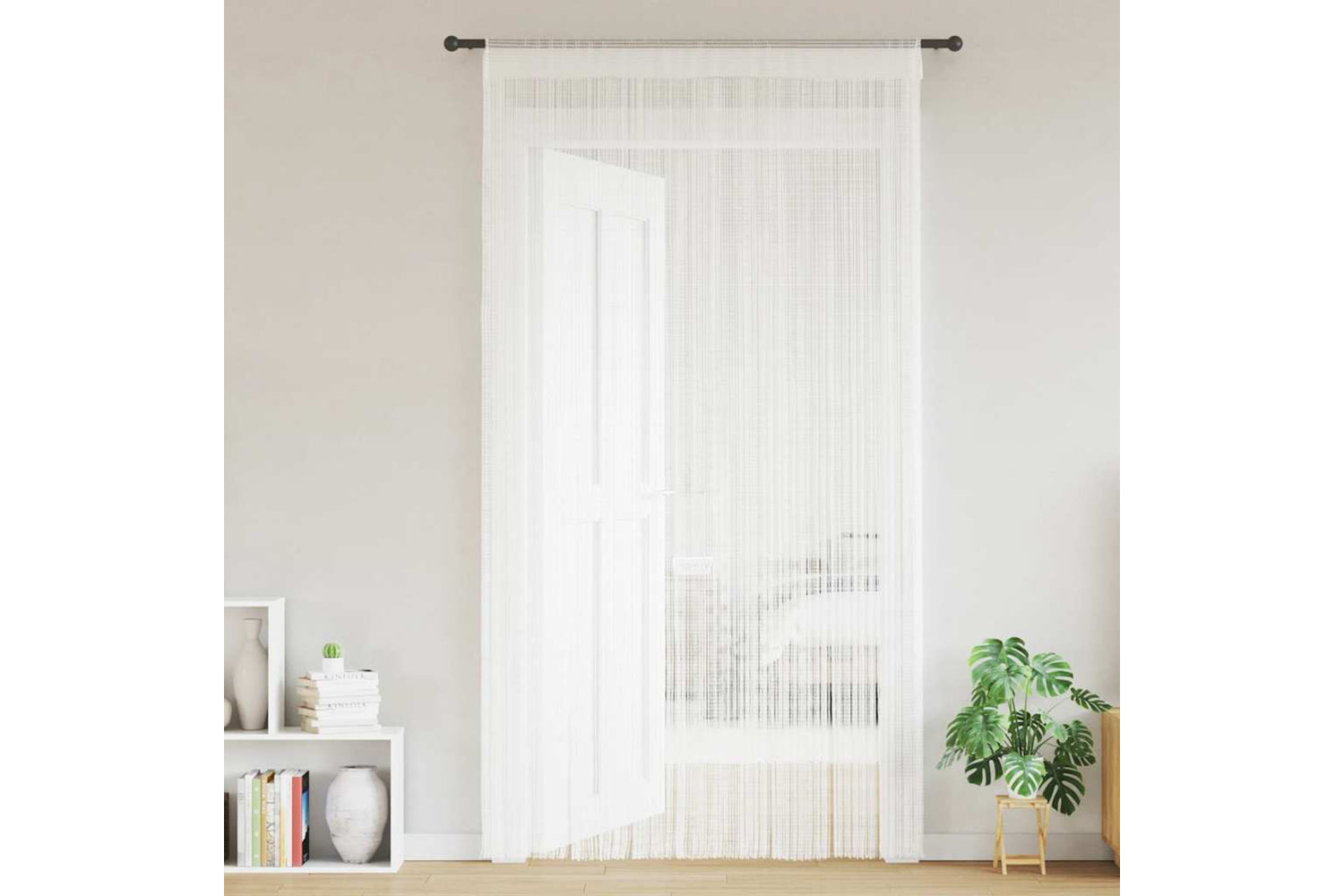 vidaXL 132398 String Curtains 2 Pcs 100x250cm White-2